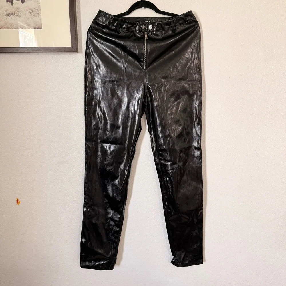 I.AM.GIA Nikole Black Faux Leather Pants Size: Large - Picture 3 of 16